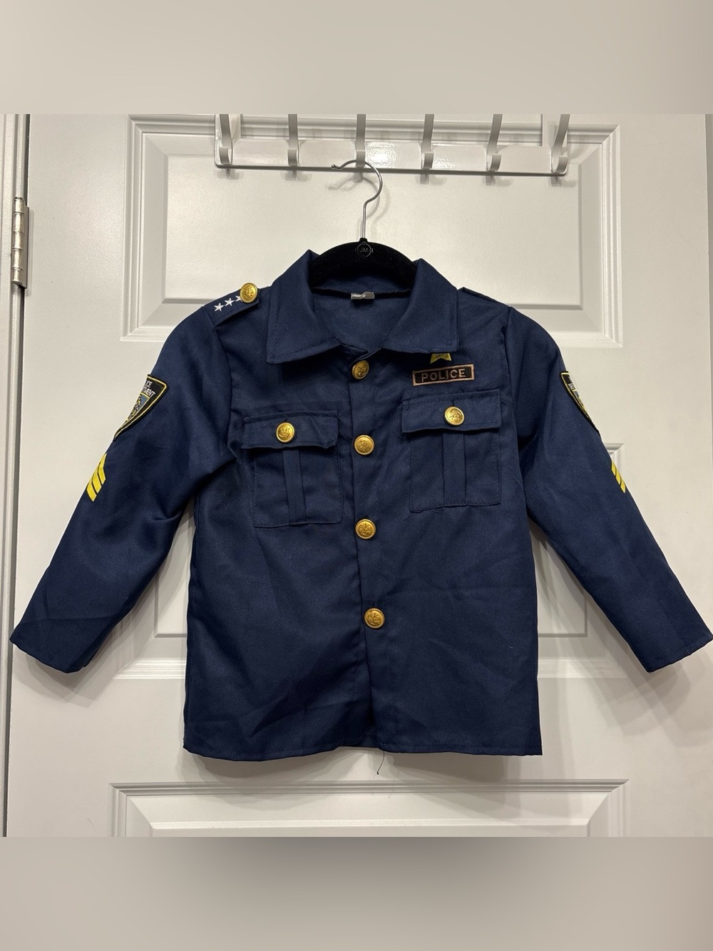 Navy Police Costume Jacket with Gold Buttons kids small